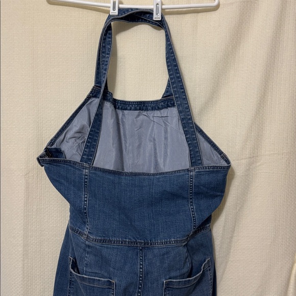 Duluth Trading Overalls Womens 16R Daily Denim Jumpsuit Gardening Tie Waist - Picture 6 of 7